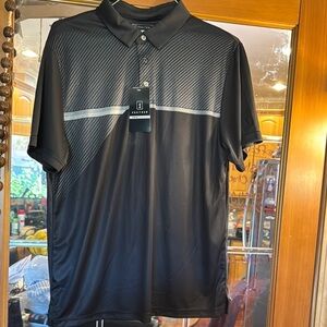 PGA Tour Black Polo Shirt Moisture-Wicking Performance​